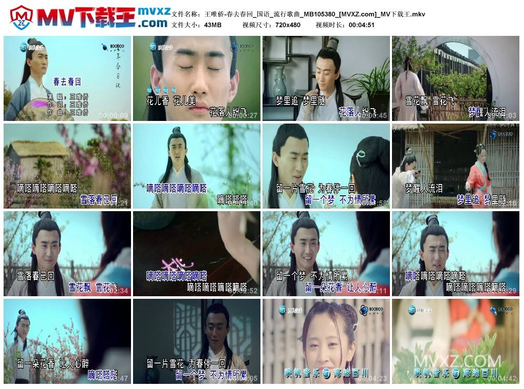王唯侨-春去春回_国语_流行歌曲_MB105380